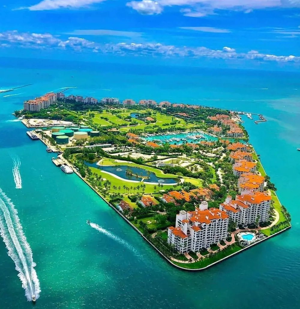 This artificial island was once the part of Miami