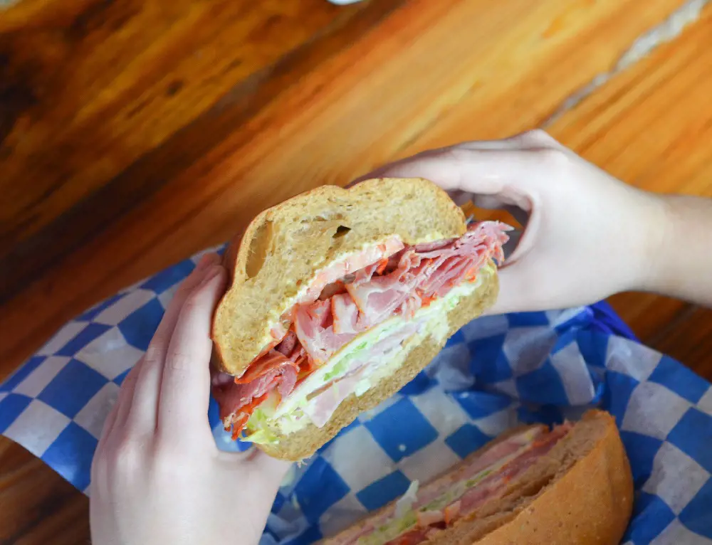 Enjoy the best sandwich at Whale's Rib