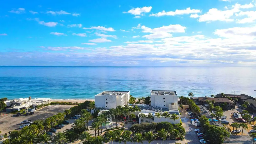 This resort is located on the beach