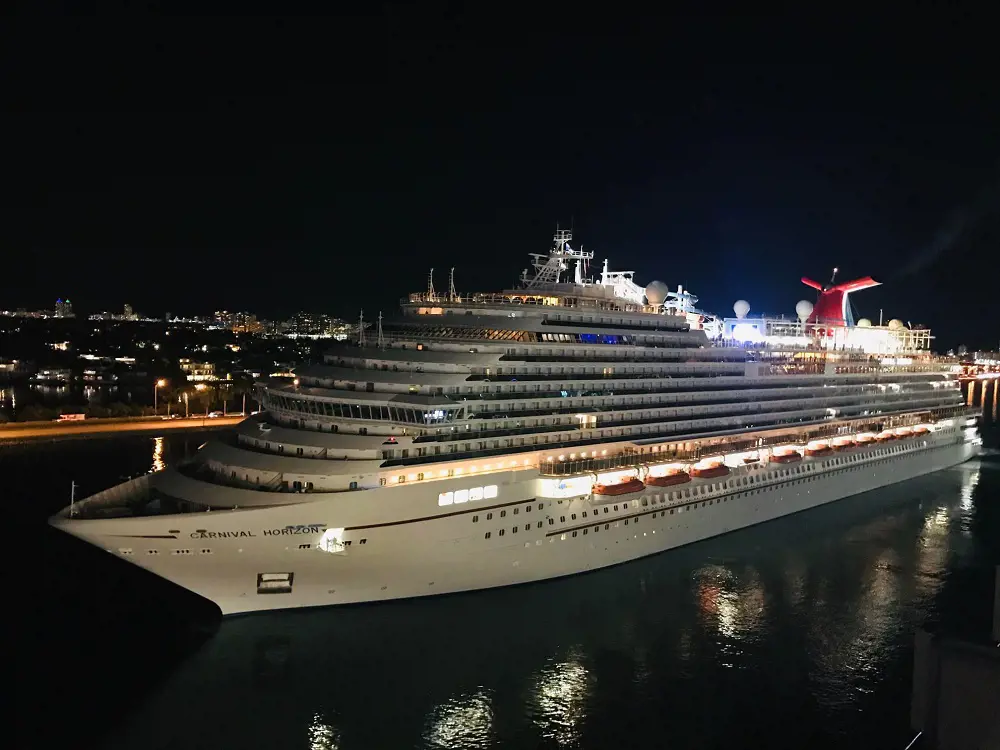The cruise during the night looks stunning with its lights